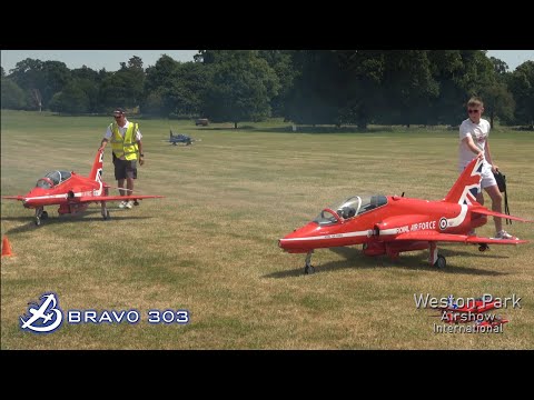 Red Arrows BAE Hawks "REDS DUO" RC Display Team- Weston Park Model Air Show 2022
