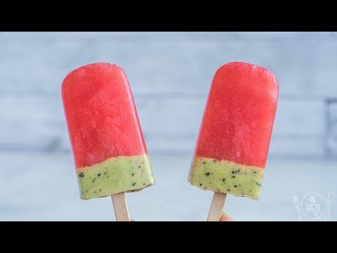 Sveiki arbūzų ir kivių ledai be cukraus