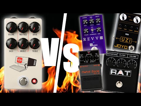 JHS Hard Drive vs Boss Metal Zone vs ProCo Rat vs Revv G3 vs Joyo Uzi | High gain overdrive shootout
