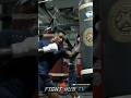 Jermell Charlo RIPS heavy bag with BRUTAL combos for Canelo at WORKOUT!