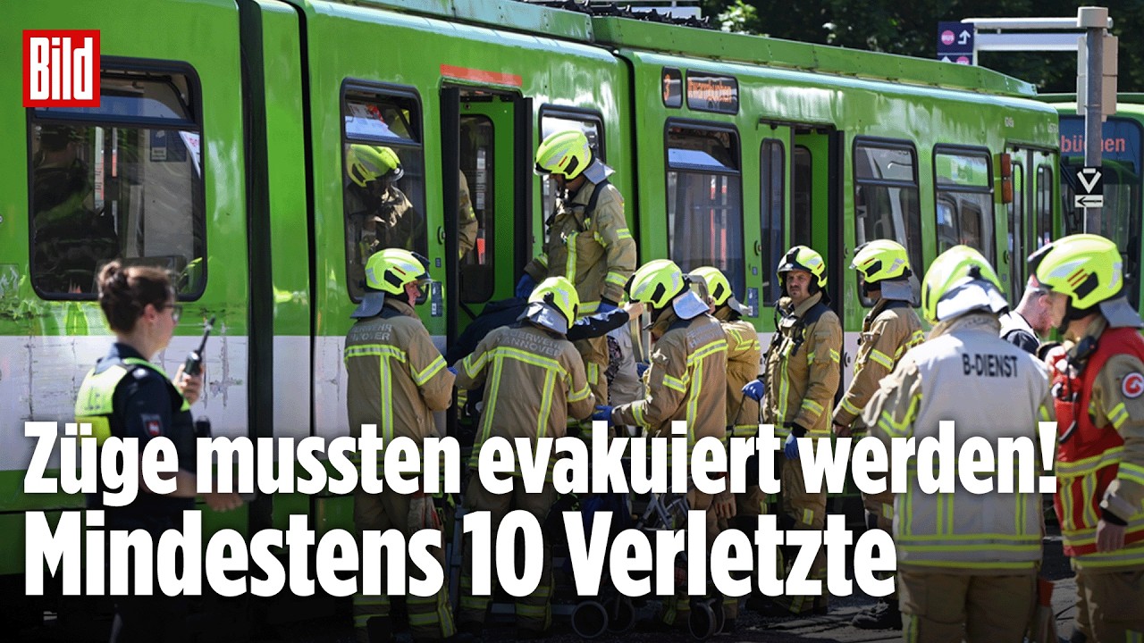 HANNOVER: Zwei Stadtbahnen stoßen zusammen! Mehrere Verletzte