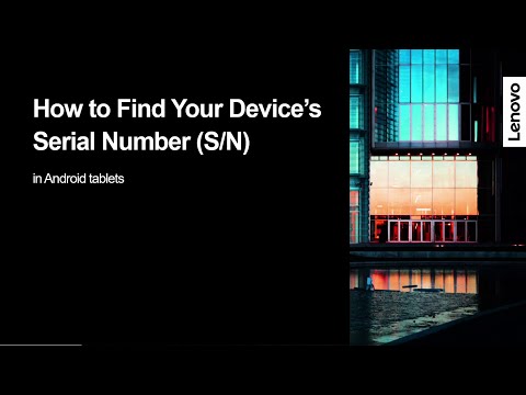 How to Find Your Device's Serial Number | Lenovo Android Tablets