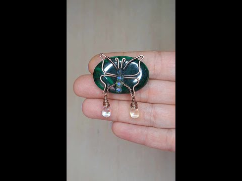 Wire Wrapped Butterfly Pendant