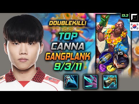 Canna Top Gangplank Build Essence Reaver First Strike - Gangplank Top vs Rumble - LOL KR 13.3