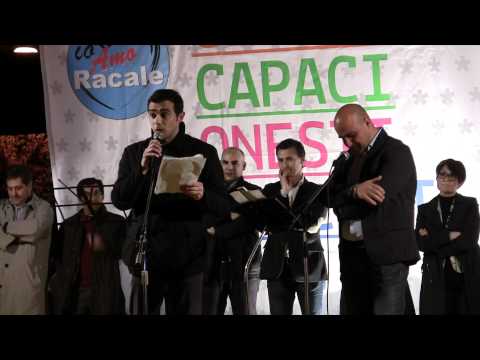 PRESENTAZIONE CANDIDATURA DANIELE RENNA CON IO AMO RACALE E DONATO METALLO SINDACO 2012
