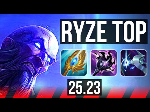 RYZE vs DARIUS (TOP) | 1v4 Quadra, 6 solo kills | EUW Master | 25.23