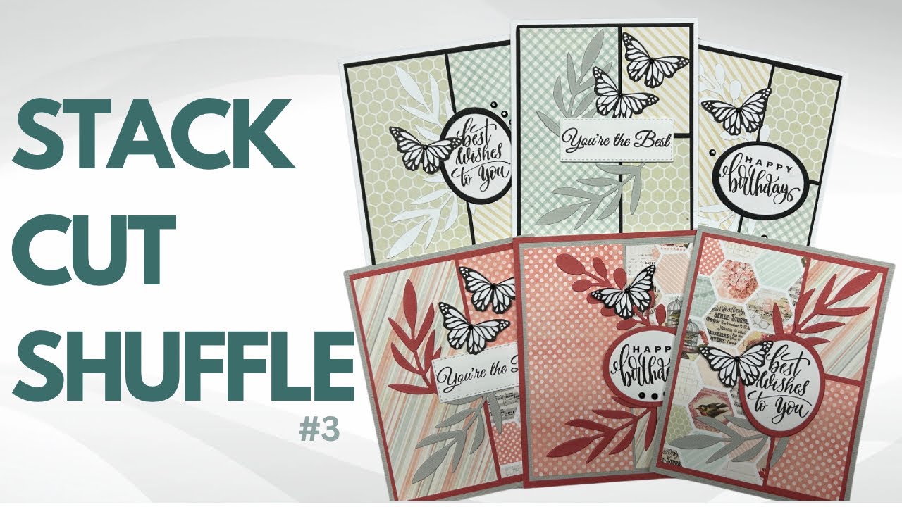 Make quick easy cards with the Stack Cut & Shuffle Technique!  #quickeasycards #stampcutshuffle