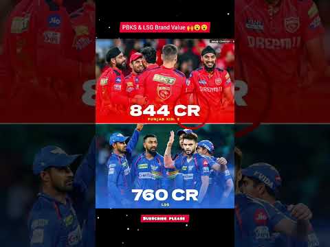 Lsg & Pbks Ipl teams Brand Value 😮 #cricket #shorts #short #pbks #lsg