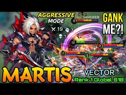 Aggressive Mode Martis 1 VS 4 Counter Gank! - Top 1 Global Martis S18 by ᴠᴇᴄᴛᴏʀ - MLBB