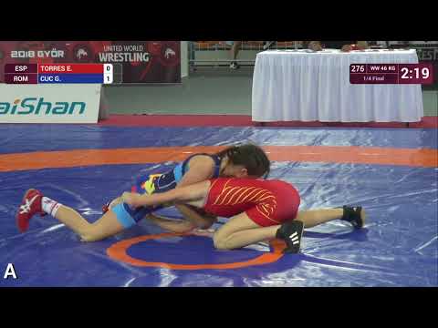 1/4 WW - 46 kg: E. TORRES (ESP) v. G. CUC (ROM)
