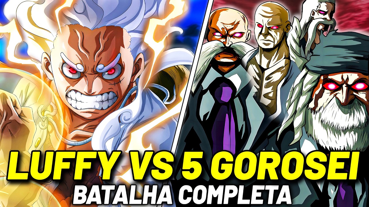 LUFFY GEAR 5 VS OS 5 GOROSEI: BATALHA COMPLETA VEJA COMO FOI! | ONE PIECE