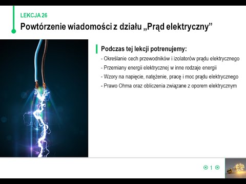 Fizyka - klasa 8 - Powtórzenie wiadomości z działu Prąd elektryczny