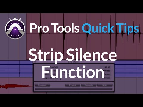 Pro Tools | Quick Tips | Strip Silence | Get Rid Of Noise In A Track