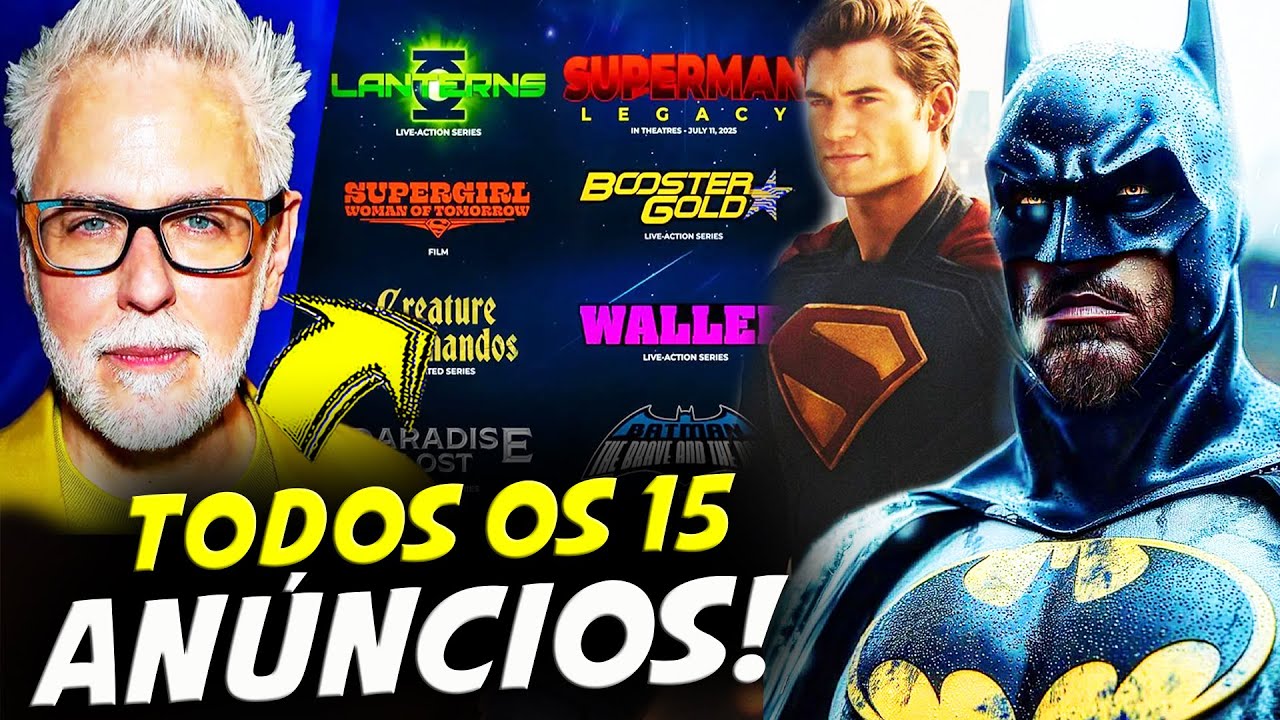 ISSO MUDA TUDO !! 15 NOVOS ANÚNCIOS DO DCU FEITOS POR JAMES GUNN!