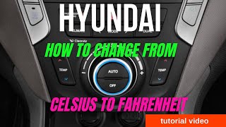 How to change the temperature display from Celsius to Fahrenheit - Hyundai Santa