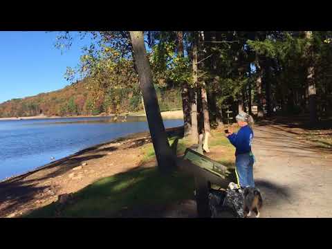 The lake, amphitheater and lake trail