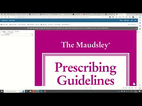 Accessing the Maudsley Prescribing Guidelines