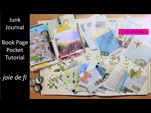 Junk Journal Book Page Pocket Tutorial Video
