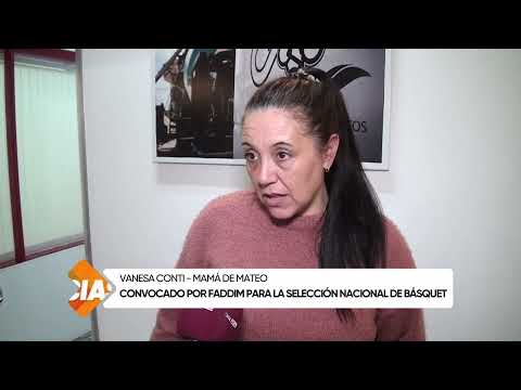 Convocado por FADDIM para la selección Nacional de básquet, Mateo Suarez y Vanesa Conti