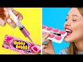 SNEAKING SNACK INTO CLASS! || DIY Edible School Supply by 123 Go! GOLD