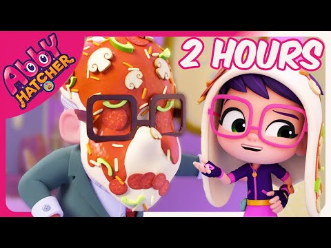 Fuzzliest Dinner | Abby Hatcher | Pizza Face 🍕😀 | Adventure Cartoons for Kids
