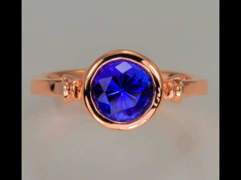 Tanzanite Ring With Exceptional Color in Rose Gold