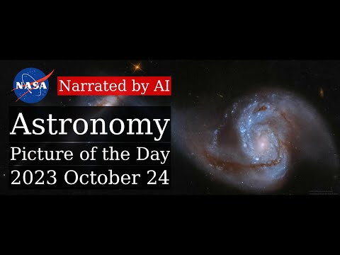 APOD: 2023-10-24 - Arp 87: Merging Galaxies from Hubble (Narrated by Amy)