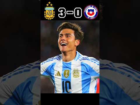 Argentina 🇦🇷 vs chile 🇨🇱 🔥🥶| World Cup Qualifier 2024 #shorts #football #youtube