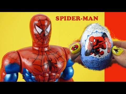 3 Spiderman Surprise Eggs Toys ★ Birthday Party Stop Motion Bonka Zonks Video