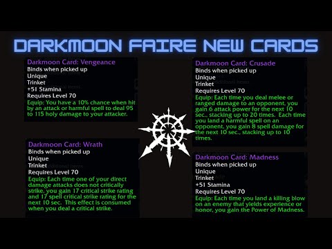 New TBC Darkmoon Faire Cards WoW TBC