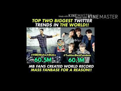 Biggest Twitter trends in the world || MB Fans and BTS army's