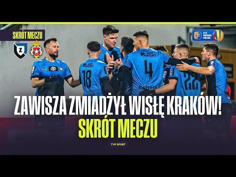 SKRÓT: ZAWISZA BYDGOSZCZ - WISŁA KRAKÓW. SZOK! BIAŁA GWIAZDA ZMIAŻDŻONA! PUCHAR POLSKI