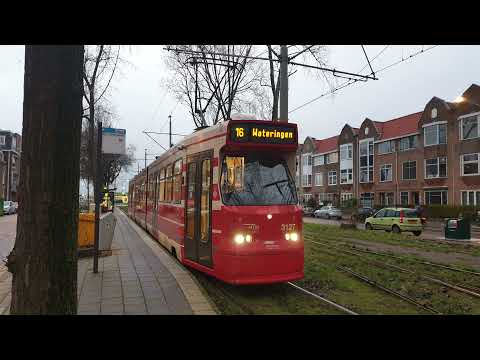 HTM tram 16 Remise Scheveningen - Den Haag Statenkwartier - Wateringen Dorpskade | GTL8 3127 | 2021