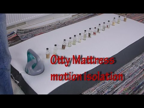 Otty Mattress motion transfer test - UK memory foam pocket spring mattress