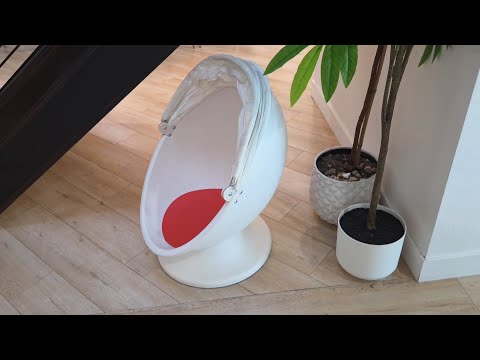 IKEA Ps Lömsk Swivel Chair, Egg Shape in White, Red (QUICK OVERVIEW)