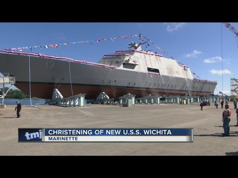 Navy launches newest warship in Wisconsin