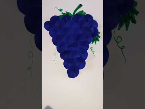 grapes /diy paper grapes /paper craft/ grapes using paper / paper fruits #grapes #papercraft #shorts