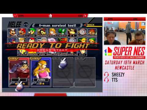 SNES Melee Pools - CptZeppo (Falcon) vs Heir l Kone (Sheik, Peach)