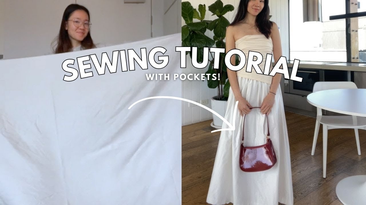 Nolem Maxi Skirt Sewing Tutorial, with Pockets, Beginner Friendly, No Zipper.
