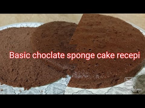basic choclate sponge cake/by. kitchenwithsaliha