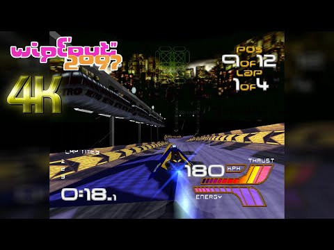 WipEout 2097 - Gare d'Europa (Rapier) 4K Upscaled! (ePSXe)