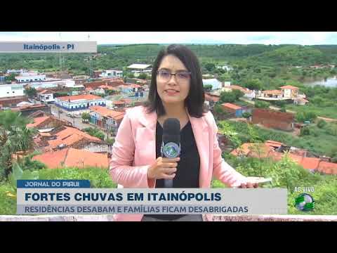 Chuva forte em Itainopolis isola famílias e provoca desabamento de casas