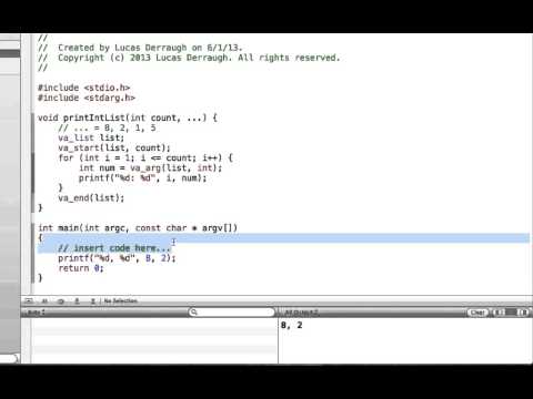 C Programming on the Mac L46 - Variadic Functions