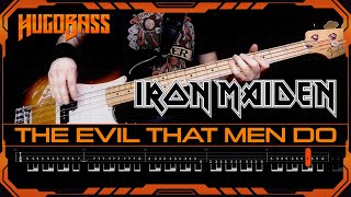 Iron Maiden – The Evil that Men Do | Bass Playalong w/tab | Step-by-Step | Steve Harris