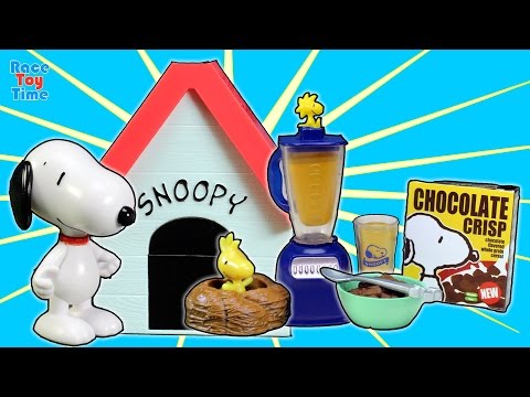 Snoopy's Dog House Re-ment Charlie Brown's School Days, Cake Shop Toy Collection Video