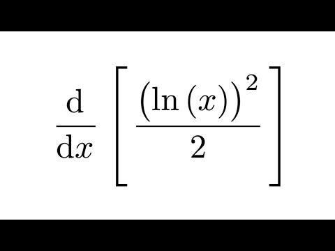 Derivative of (ln(x))^2/2
