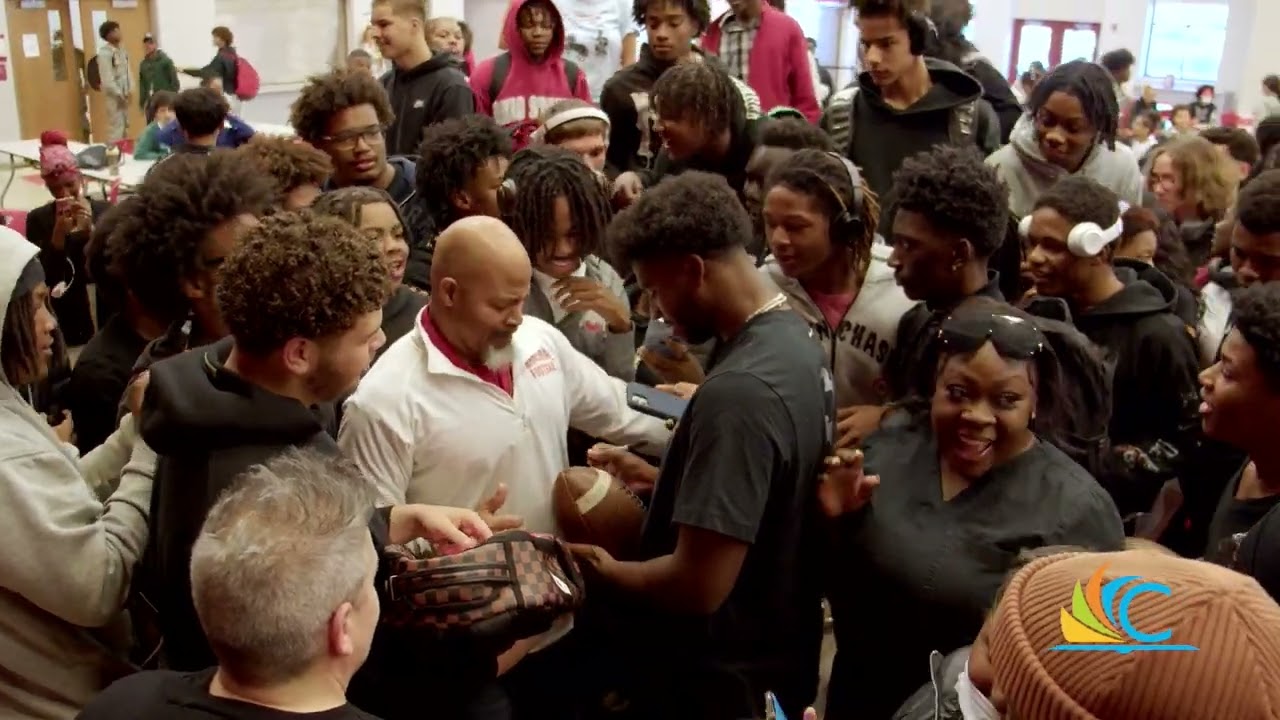 Shedeur Sanders visit to Cleveland's John Marshall High School