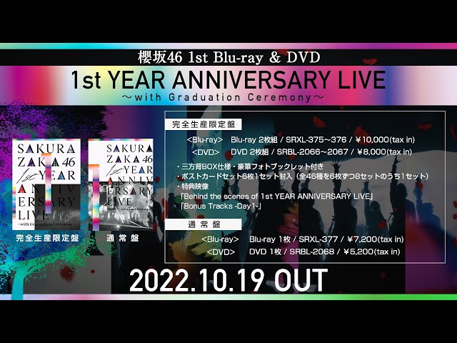 櫻坂46、“1st ANNIVERSARY LIVE”映像作品ダイジェスト公開! 1 YouTubeサムネイル