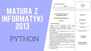 Matura z informatyki, 2013 [Python]