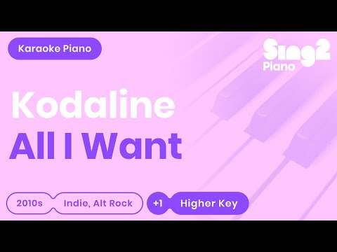 All I Want (HIGHER Piano Karaoke) Kodaline